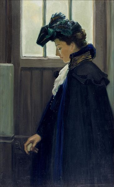 Woman at the Door 1901  by Albert Edelfelt (1854-1905)  Bukowskis